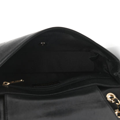 Chanel Sheepskin Chevron Quilted Medium Vintage Mademoiselle Flap Black 5 of 13