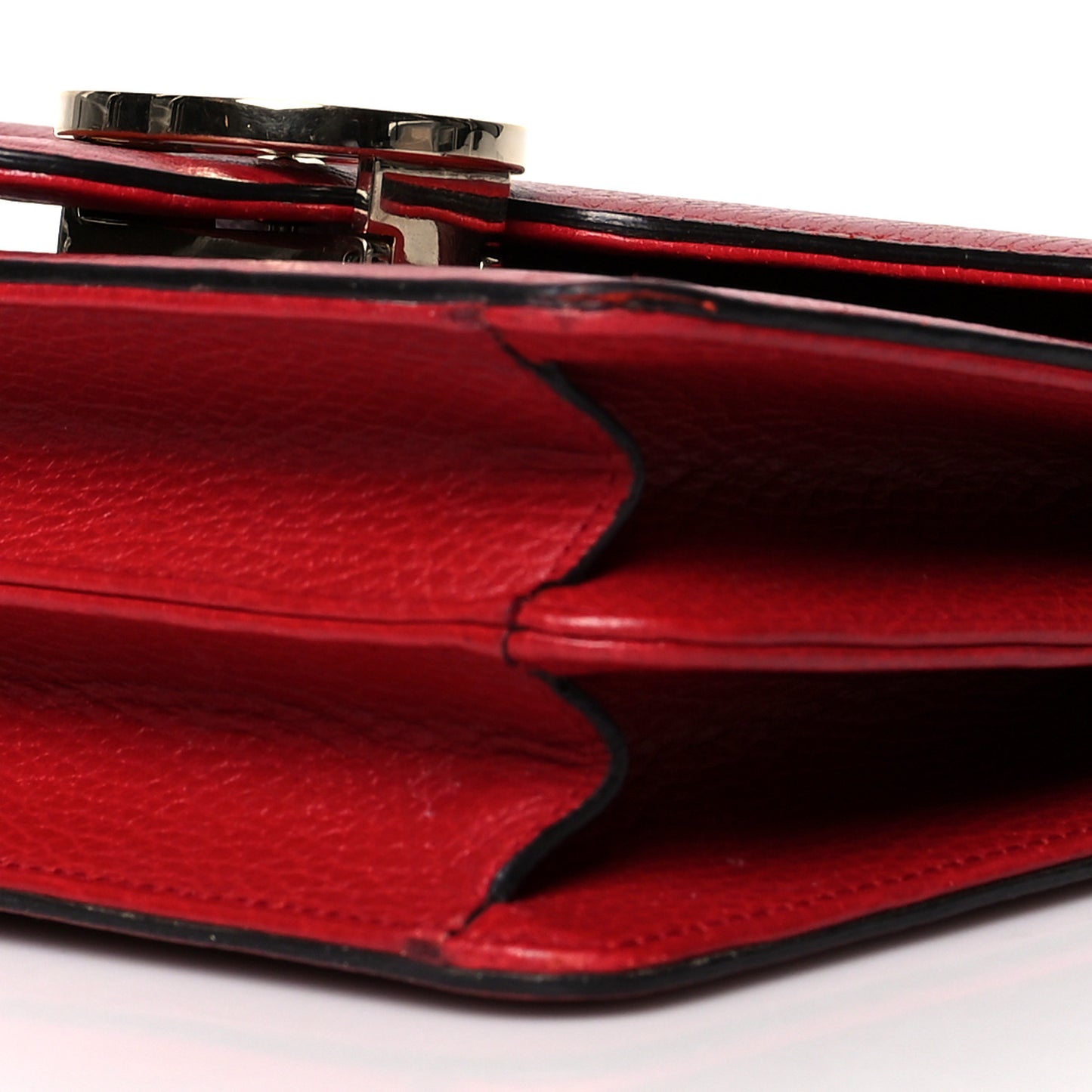 Dollar Calfskin Small Interlocking G Shoulder Bag Red