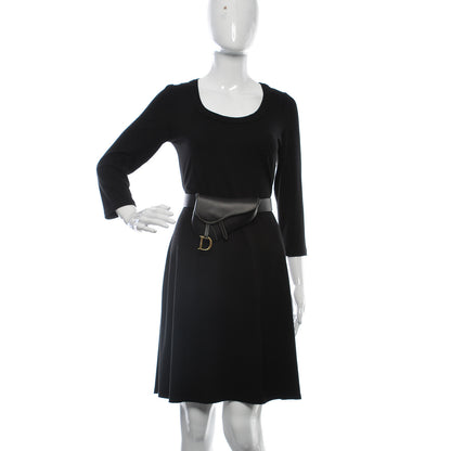 Christian Dior Grained Calfskin Saddle Belt Bag Black 2 of 9