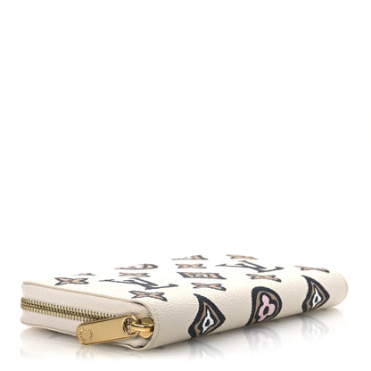 Louis Vuitton Monogram Giant Wild At Heart Zippy Wallet Creme 4 of 7