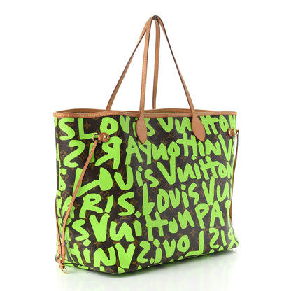 Louis Vuitton Monogram Graffiti Neverfull GM Green 3 of 12