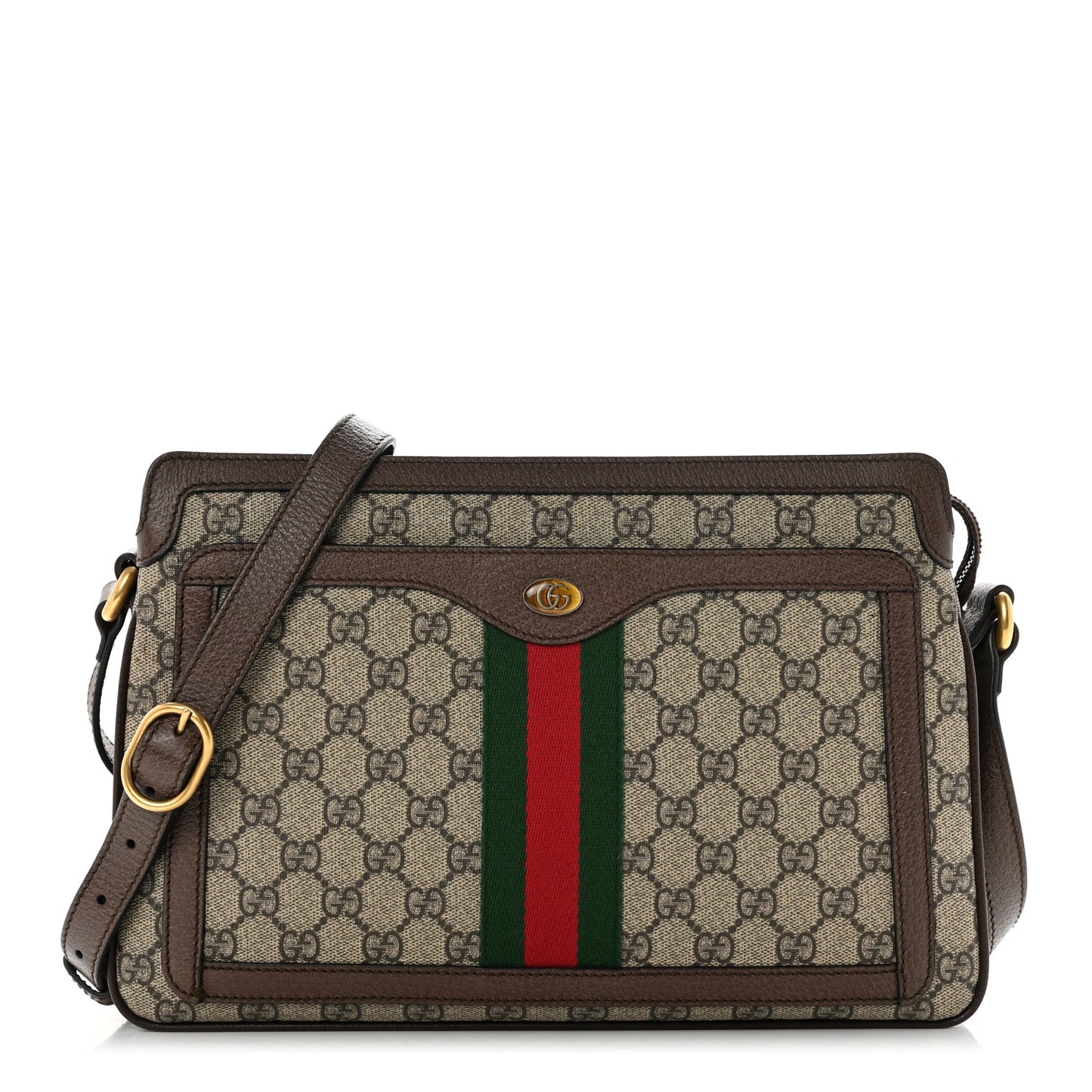GG Supreme Monogram Web Medium Ophidia Shoulder Bag Beige New Acero