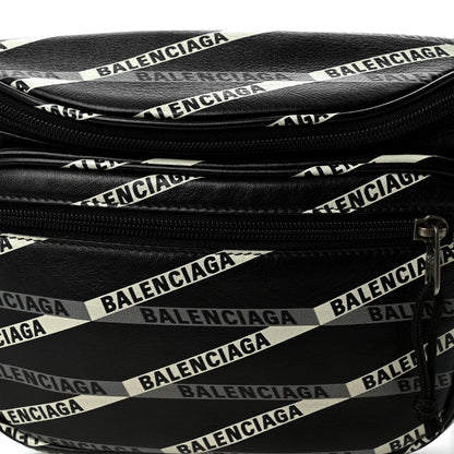 Balenciaga Smooth Calfskin Losange Monogram Explorer Belt Bag Black Grey 8 of 10