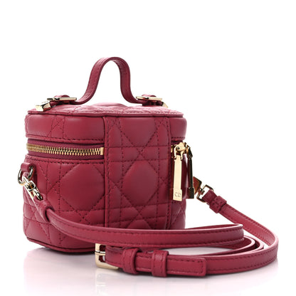 Christian Dior Lambskin Cannage Micro Vanity Case Strawberry Pink 3 of 9