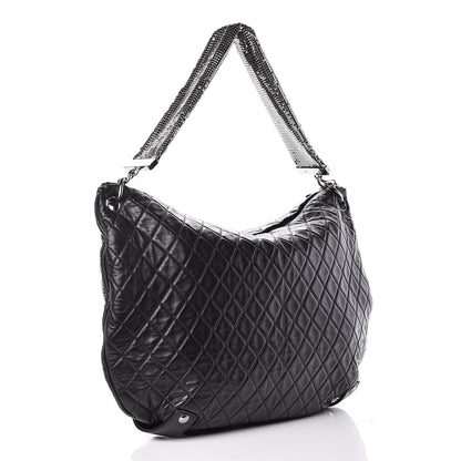 Chanel Lambskin Large Chain Mail Hobo Black 3 of 9