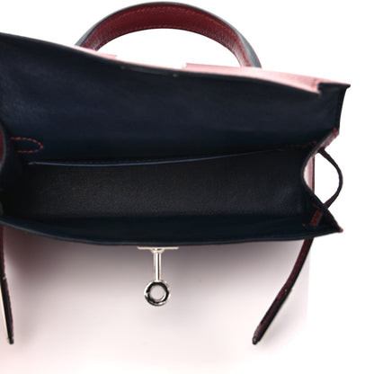 Hermes Chevre Chandra Horseshoe Mini Kelly Sellier 20 Rouge H Indigo 5 of 9