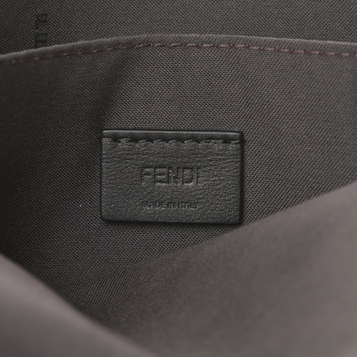Vitello Soft F is Fendi Bi-Color FF 1974 Embossed Envelope Wallet On Chain with Pouches Maya Black