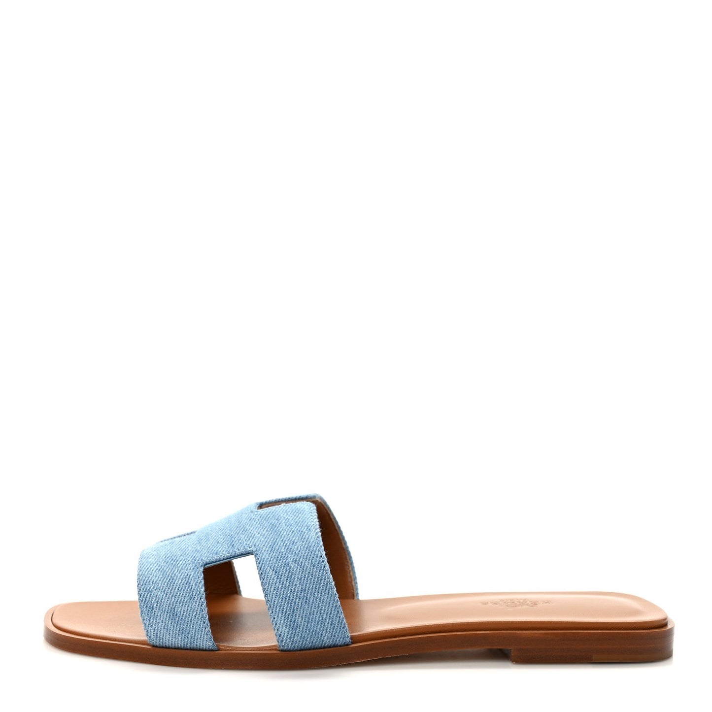 Denim Canvas Oran Sandals 39 Bleu Clair