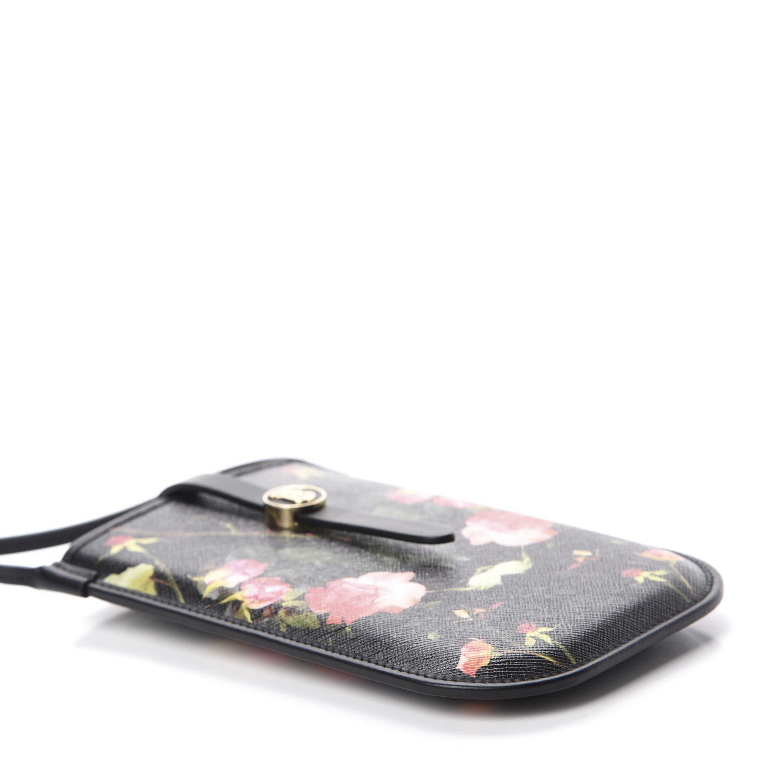 Burberry E-Canvas Rose Print Anne Phone Case With Strap Black 4 of 9