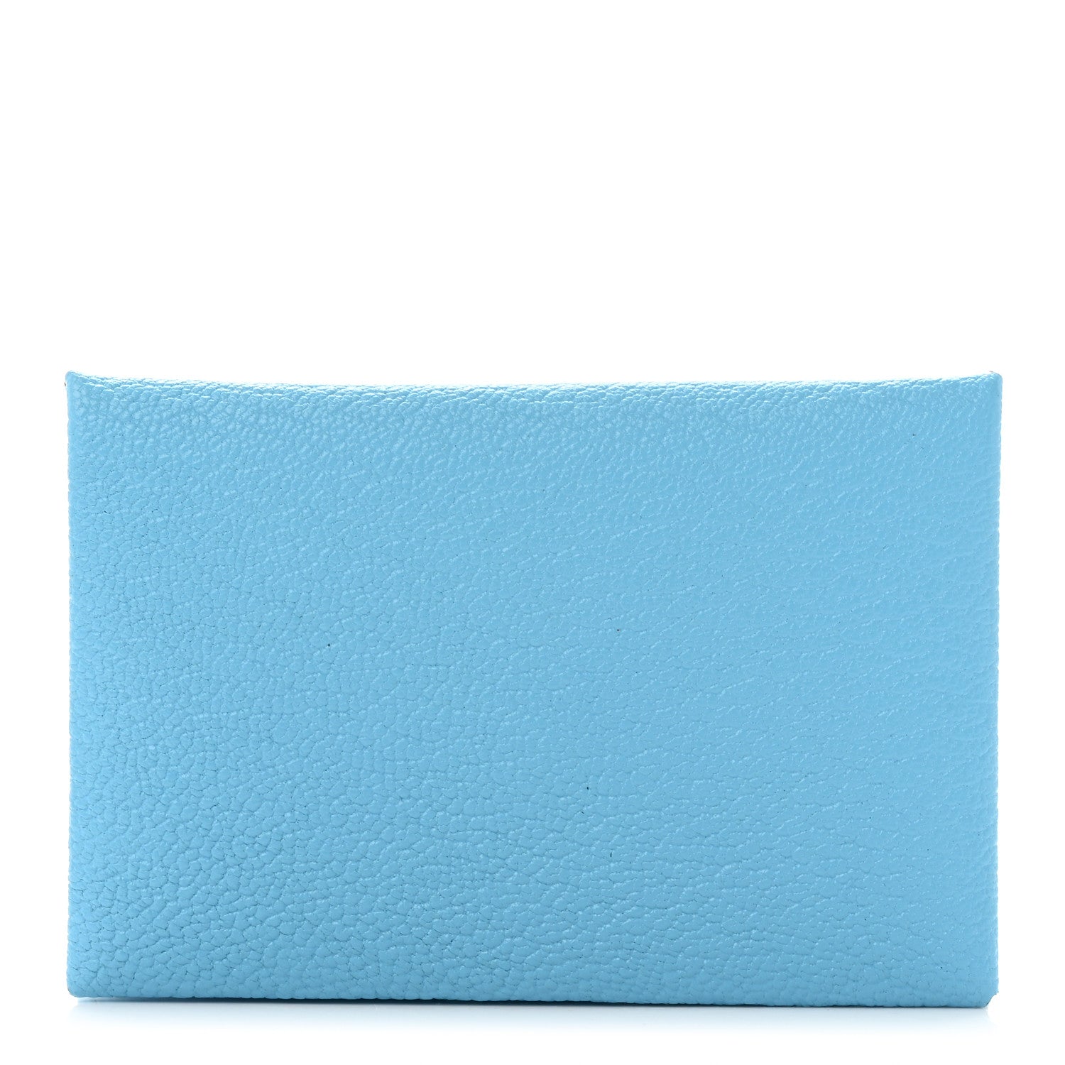 Hermes Chevre Mysore Verso Calvi Card Case Celeste Kraft 1 of 7