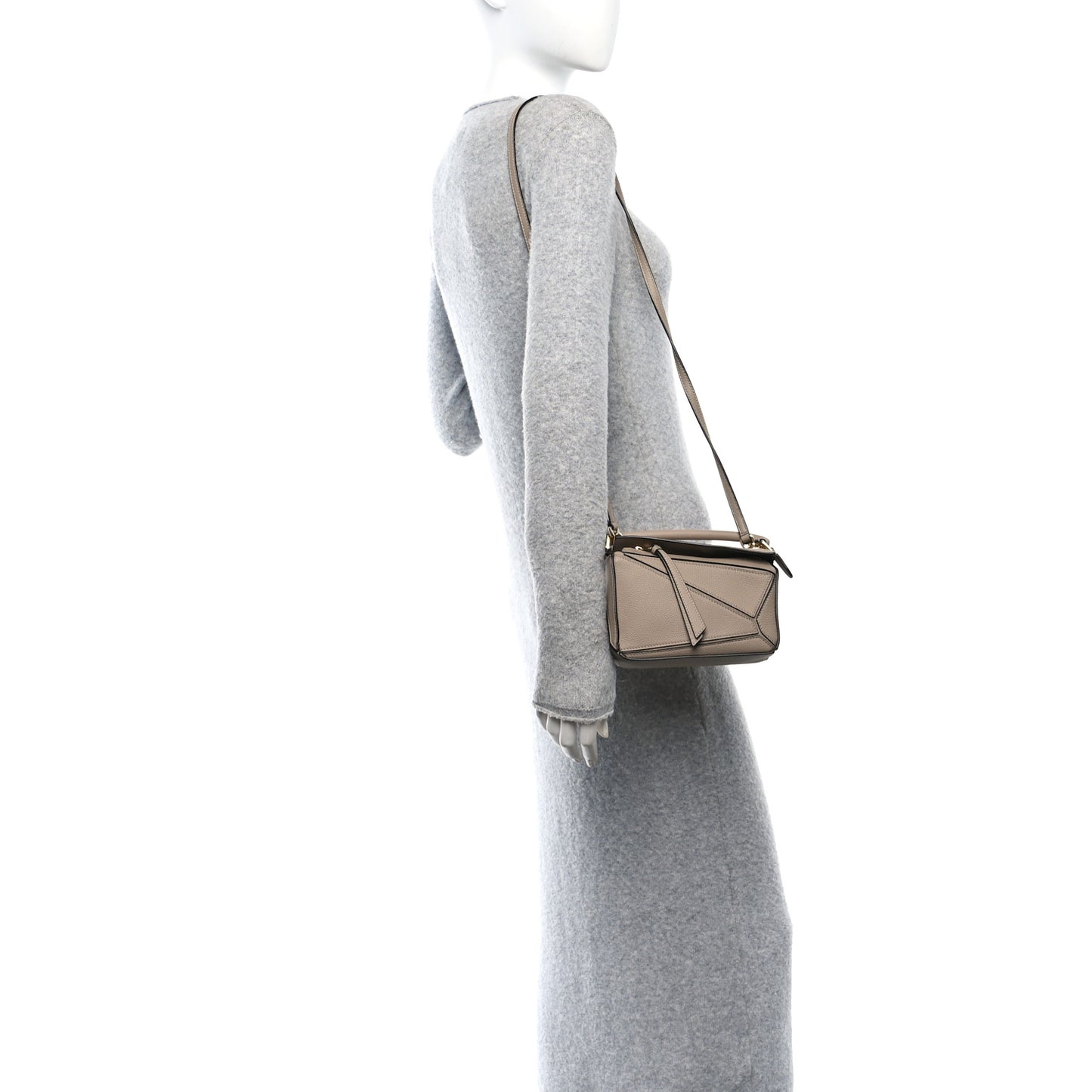 Calfskin Mini Puzzle Bag Sand