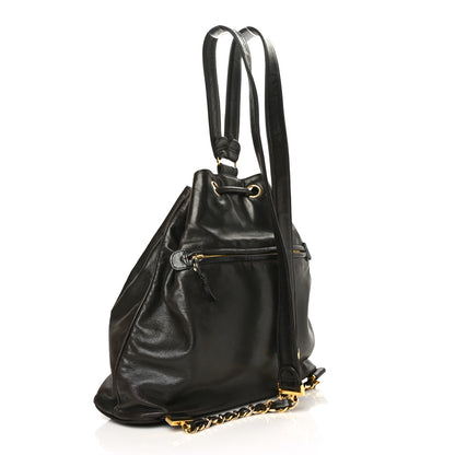 Chanel Lambskin CC Drawstring Backpack Brown 3 of 10