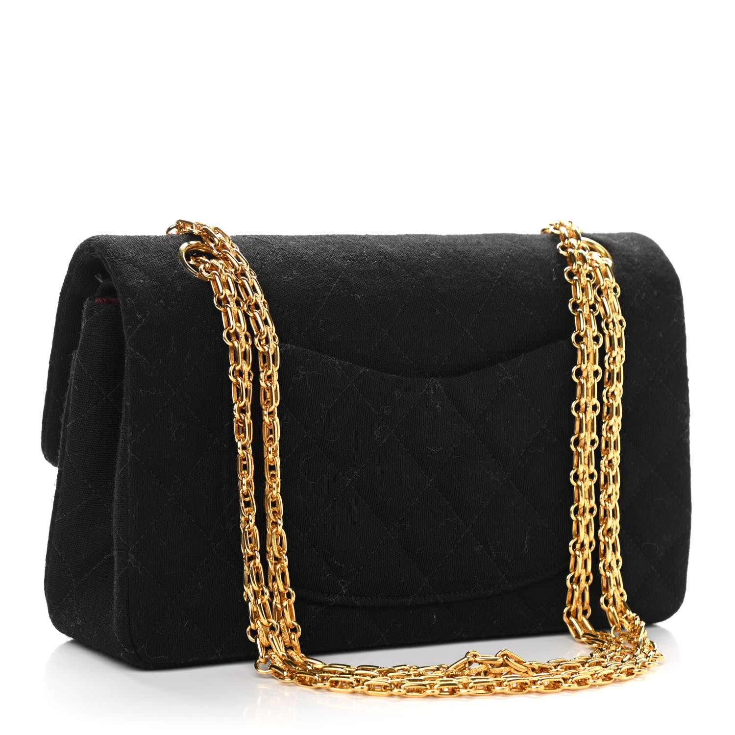 Chanel Jersey Quilted Small Double Flap Black 3 of 9