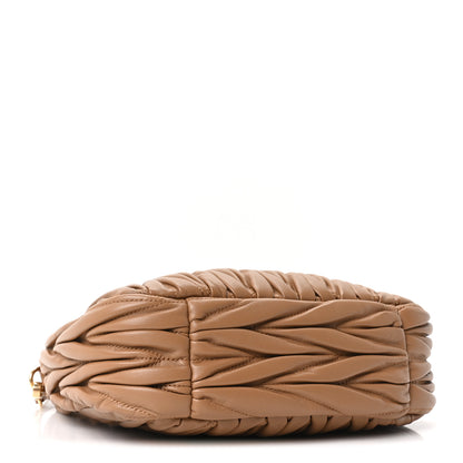 Miu Miu Nappa Matelasse Small Wander Hobo Caramel 4 of 9