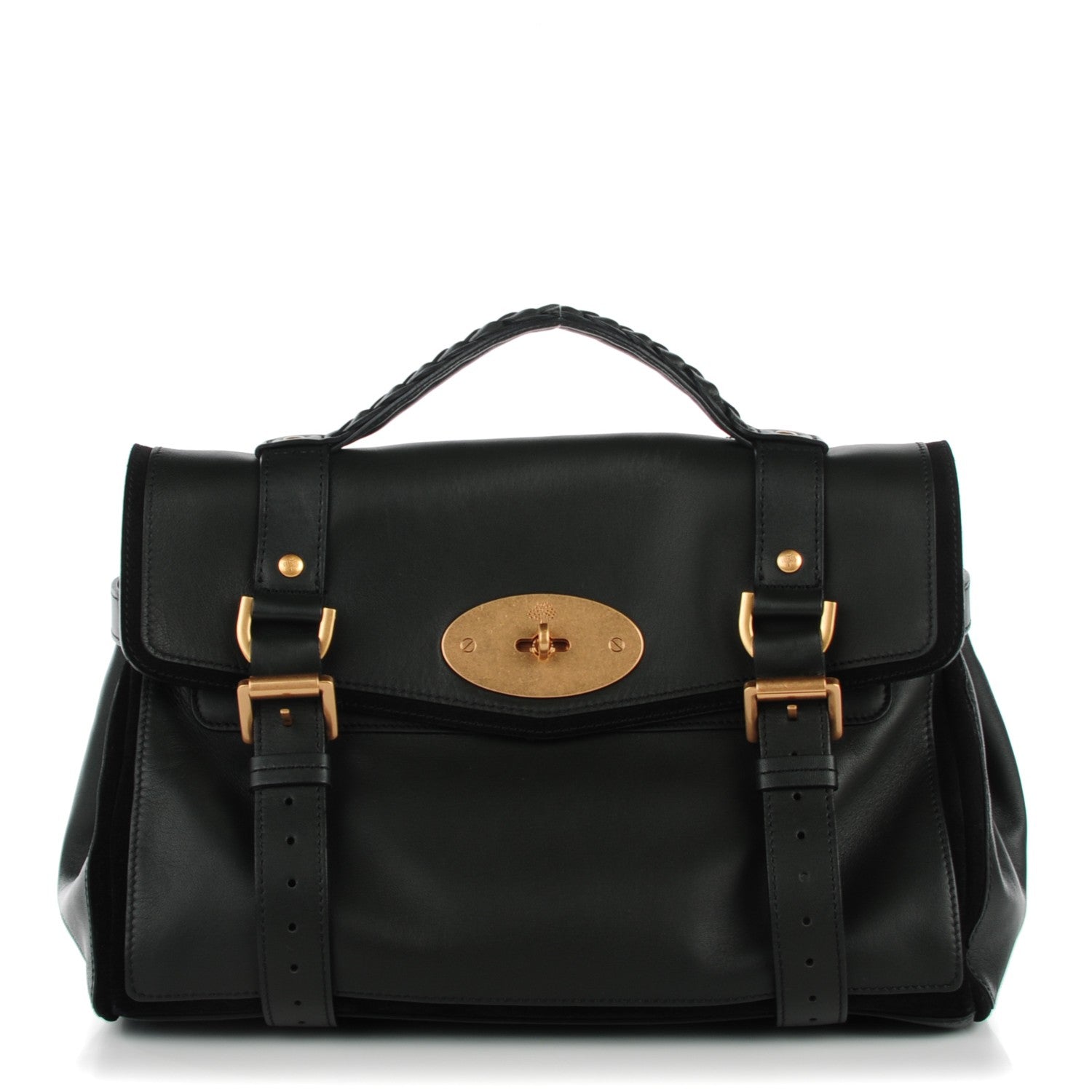Mulberry Nappa Suede Medium Panel Alexa Evergreen 1 of 7