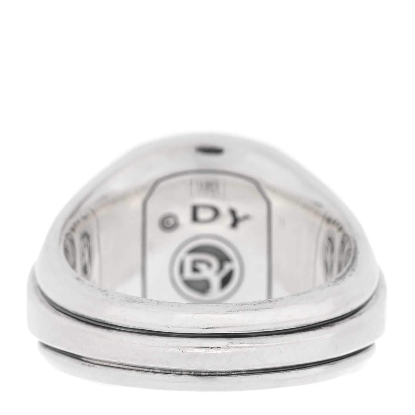 Sterling Silver Black Onyx Deco Signet Ring 60 9