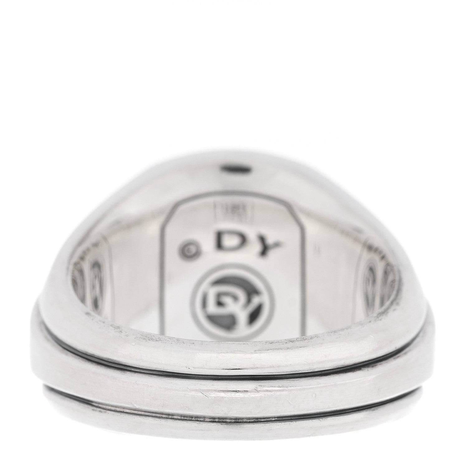David Yurman Sterling Silver Black Onyx Deco Signet Ring 60 9 4 of 5