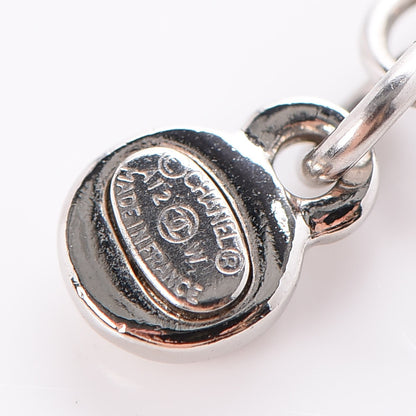 Chanel Crystal CC Drop Pendant Necklace Silver 6 of 6