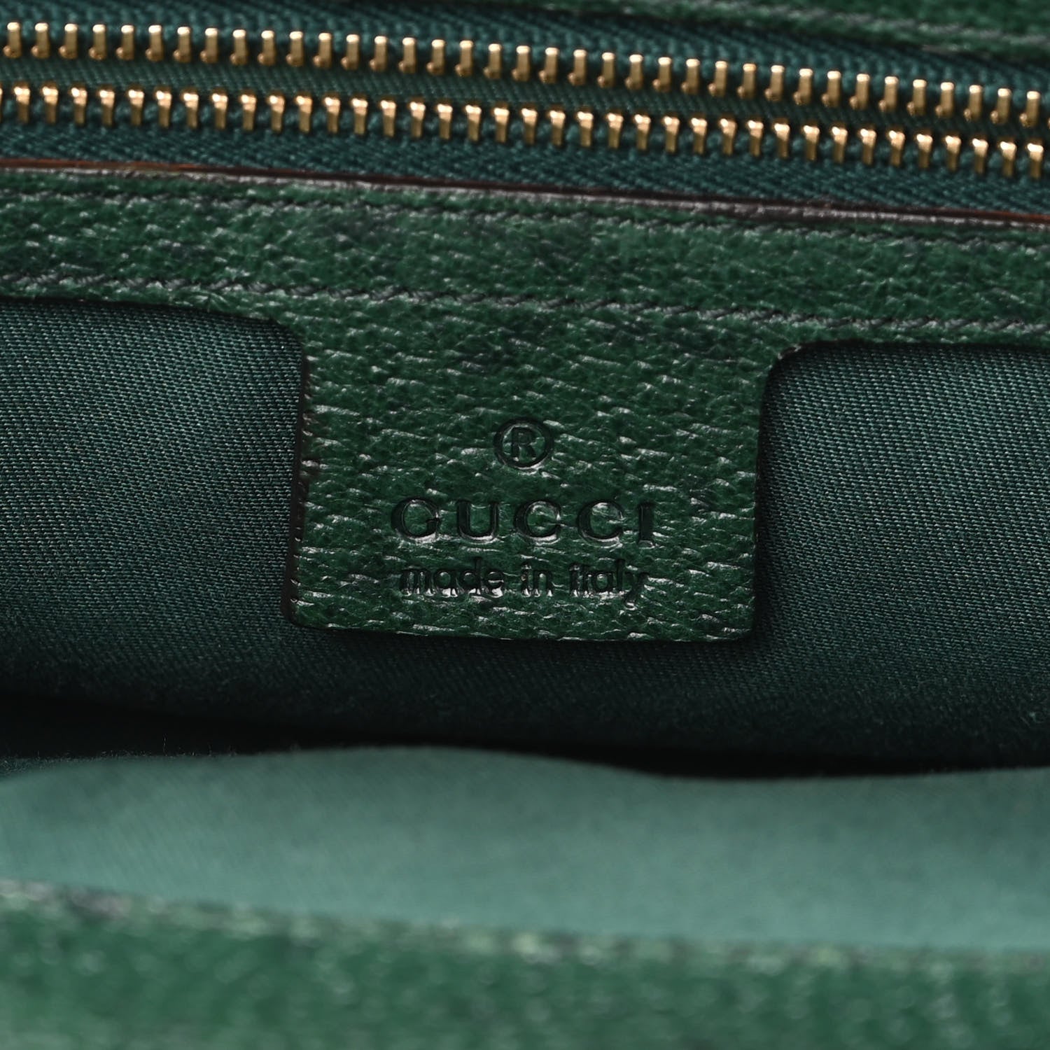 Gucci Velvet Horsebit Embossed Large Punch Top Handle Tote Green 6 of 9