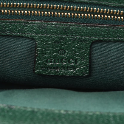 Gucci Velvet Horsebit Embossed Large Punch Top Handle Tote Green 6 of 9