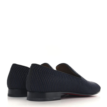 Christian Louboutin Tresse Cruising Mens Dandelion Flat Loafers 43 Black Navy 5 of 9