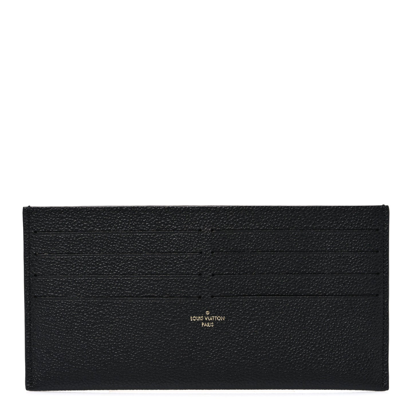 Calfskin Felicie Chain Wallet Card Holder Insert Black