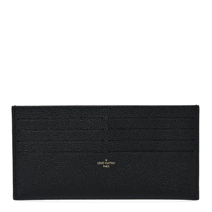 Louis Vuitton Calfskin Felicie Chain Wallet Card Holder Insert Black 1 of 6
