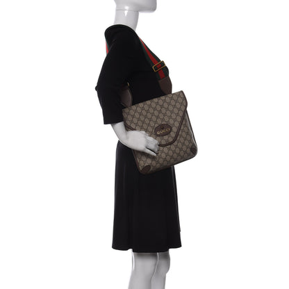 Gucci GG Supreme Monogram Web Medium Neo Vintage Flap Messenger Bag Beige New Acero 2 of 10