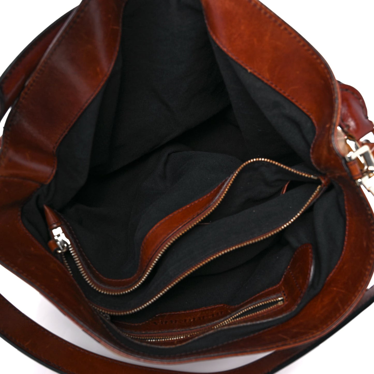 House Check Bridle Calfskin Medium Gosford Hobo Dark Tan