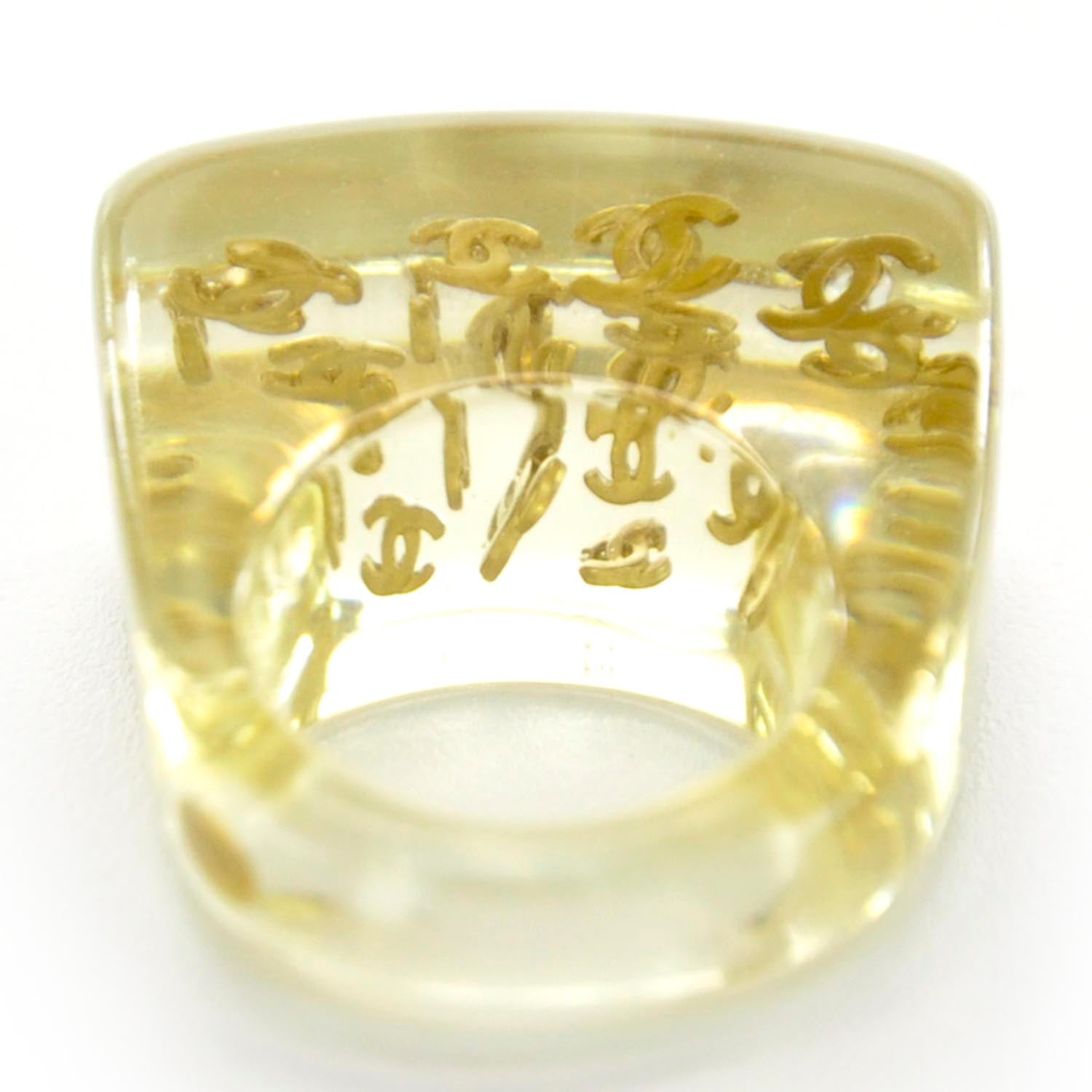 Chanel Resin CC Ring 7 2 of 6