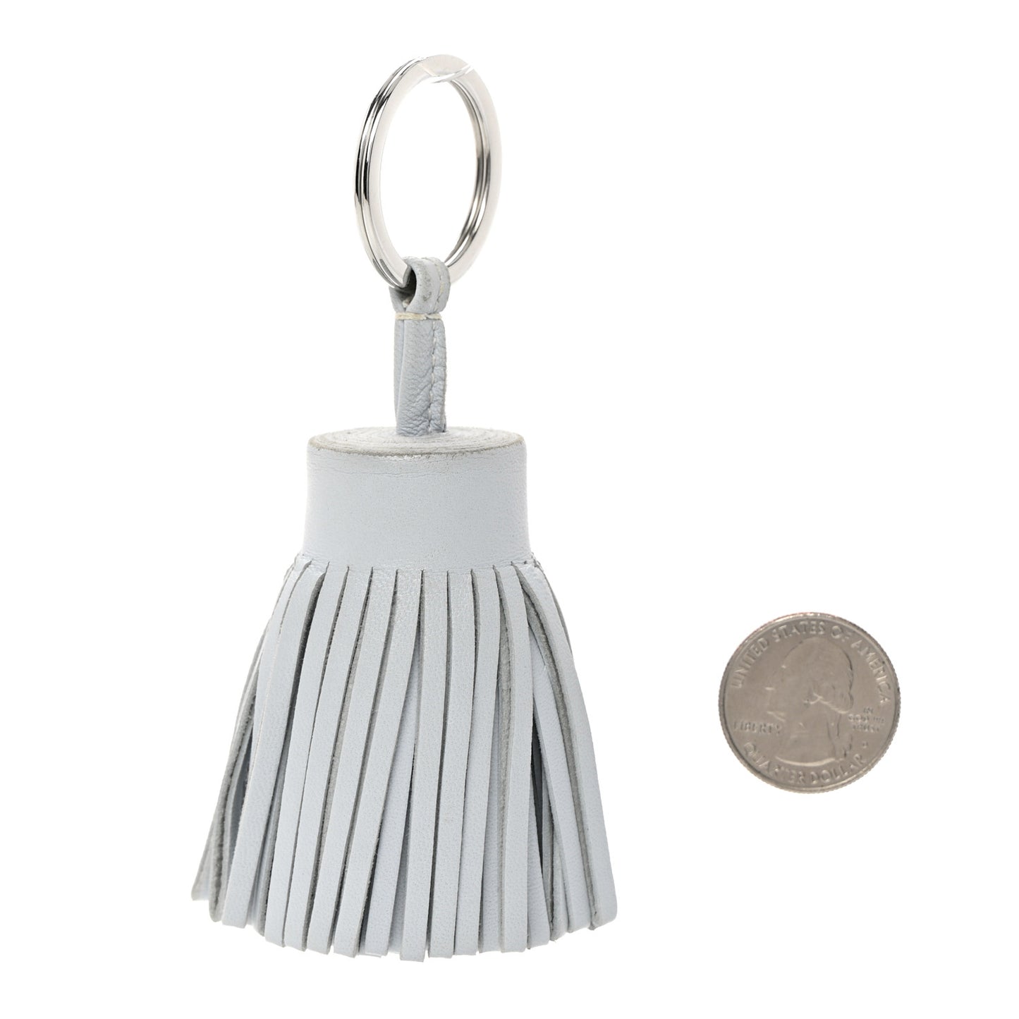 Lambskin Carmen Tassel Key Holder Bleu Arctic