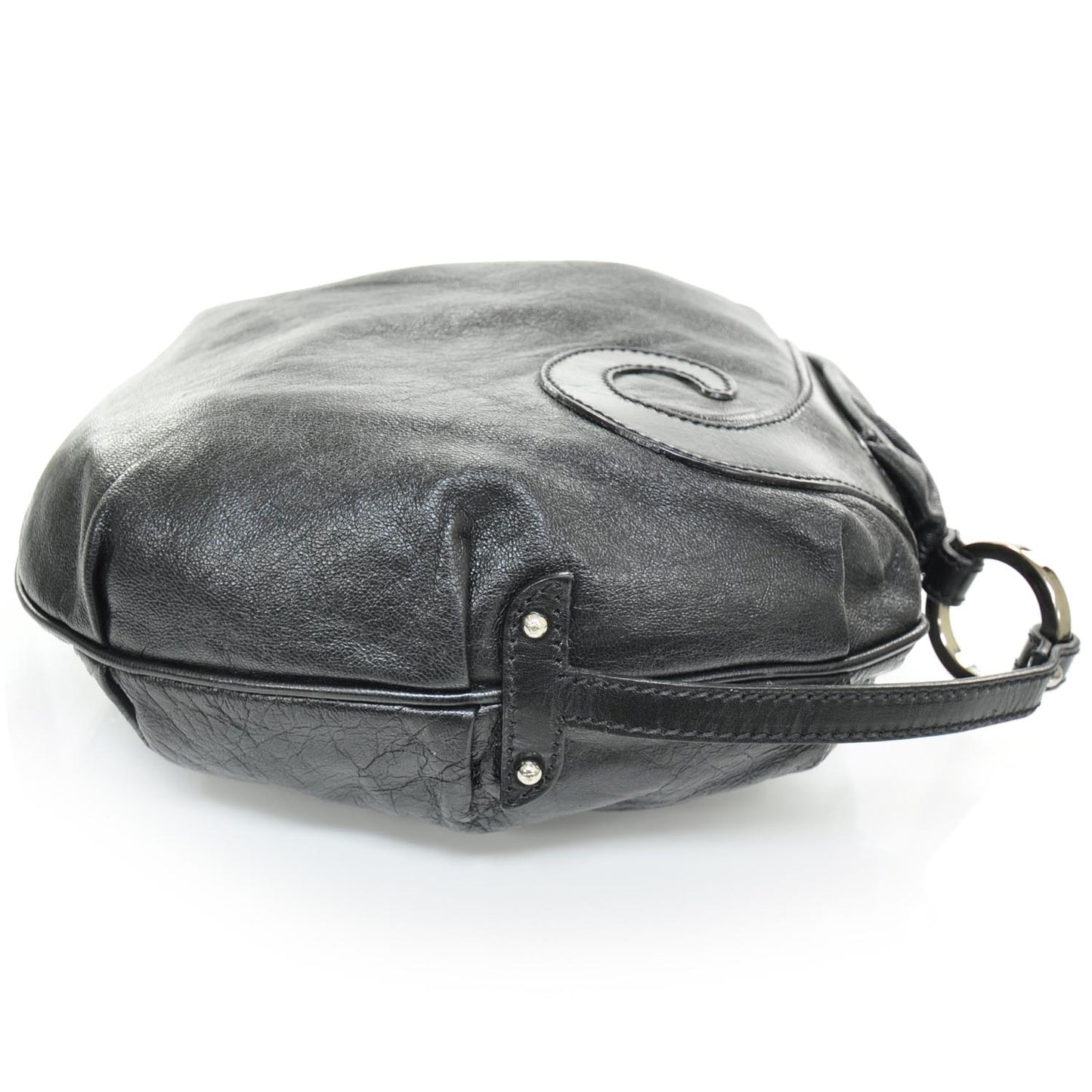 Leather Biga Hobo Black