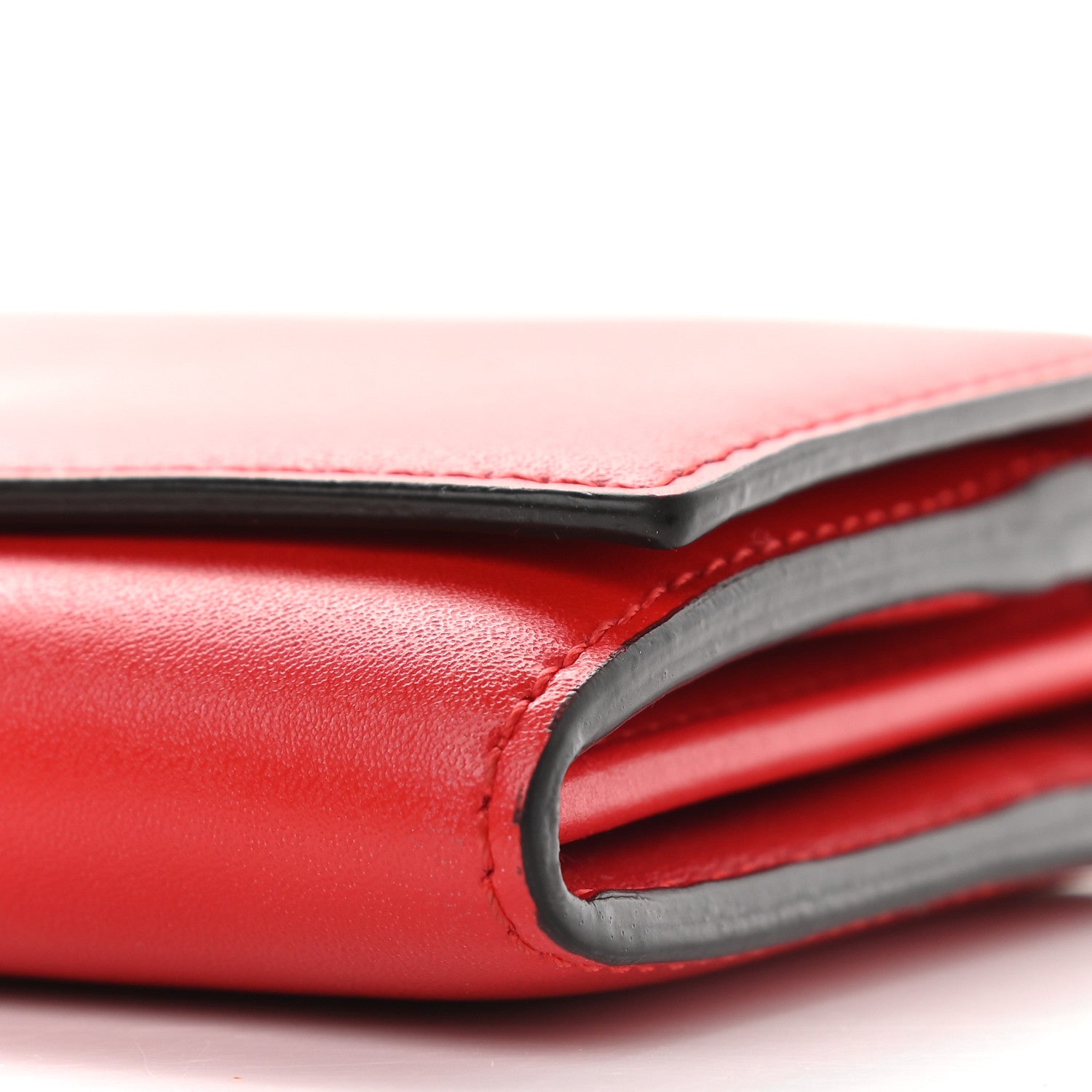 Fendi Vitello Liberty Century Lucido By The Way Continental Wallet On Chain Rosso 10 of 10