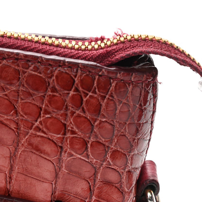 Nancy Gonzalez Calfskin Crocodile Cristie Satchel Red 12 of 17