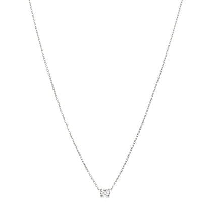 Cartier 18K White Gold Diamond .24ct C De Cartier Pendant Necklace 1 of 5