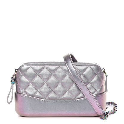 Chanel Iridescent Lambskin Calfskin Quilted Small Gabrielle Clutch With Chain Light Purple 1 of 13