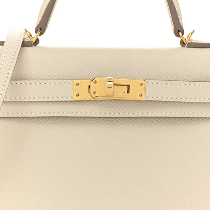 Hermes Epsom Mini Kelly Sellier 20 Craie 13 of 20