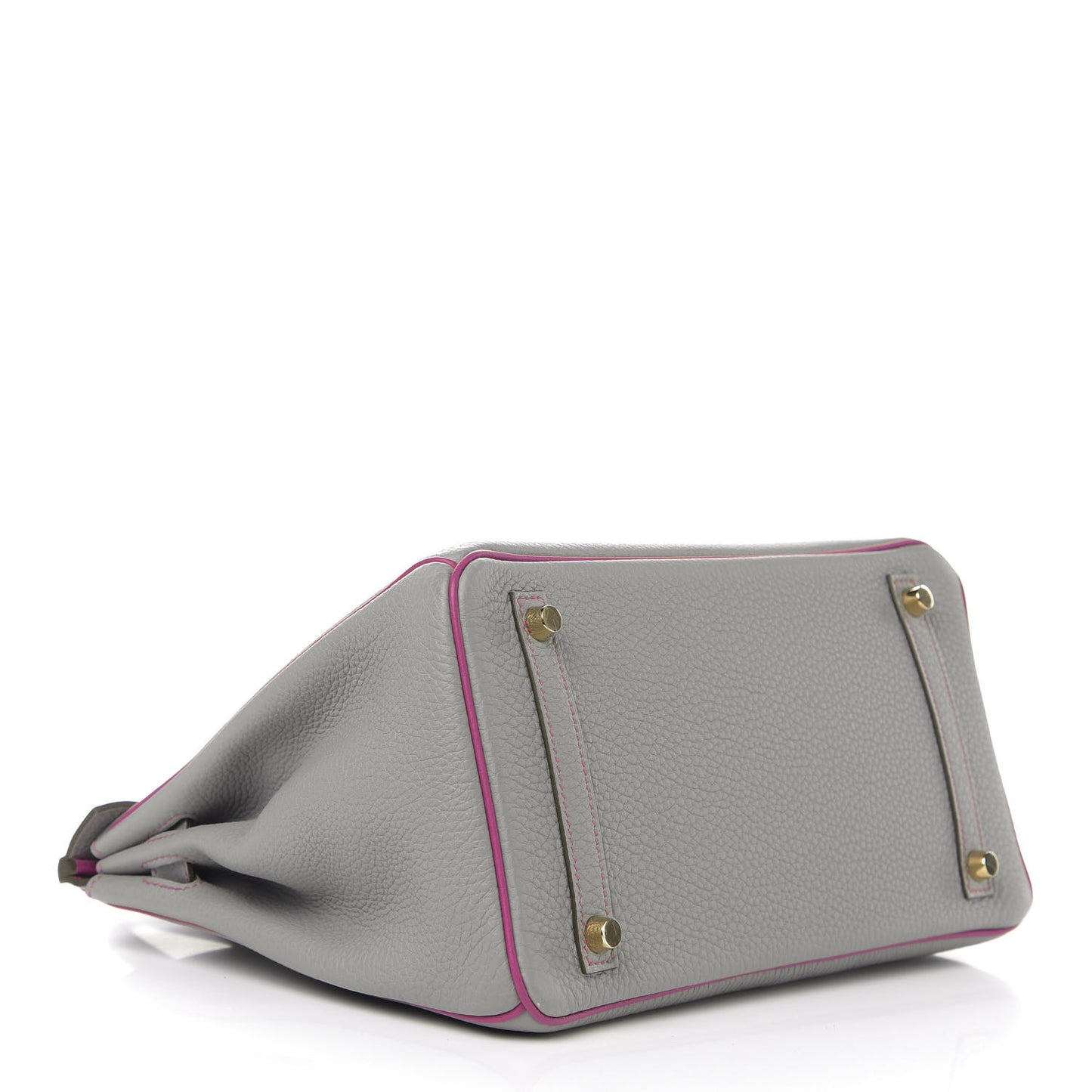Togo Horseshoe Birkin 30 Gris Mouette Rose Pourpre
