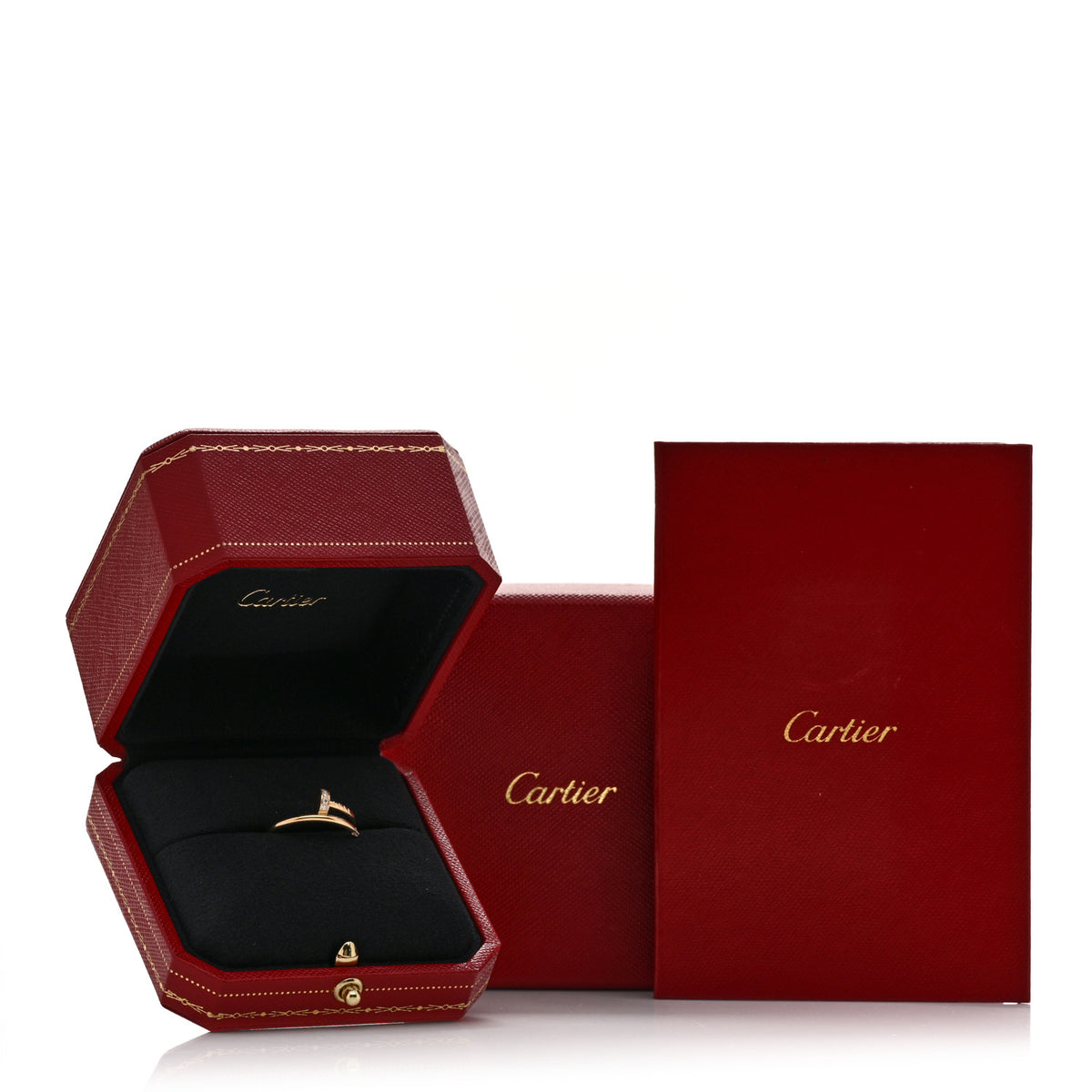 Cartier 18K Pink Gold Diamond Small Juste Un Clou Ring 52/6 6 of 6