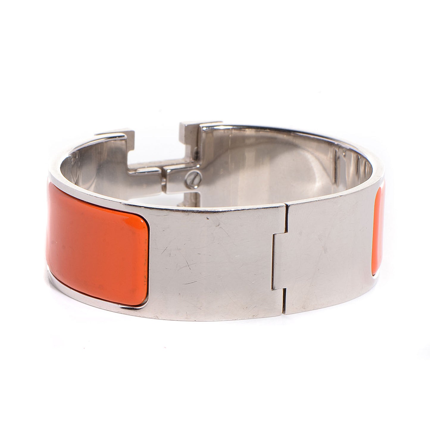 Enamel Wide Clic Clac H Bracelet PM Orange