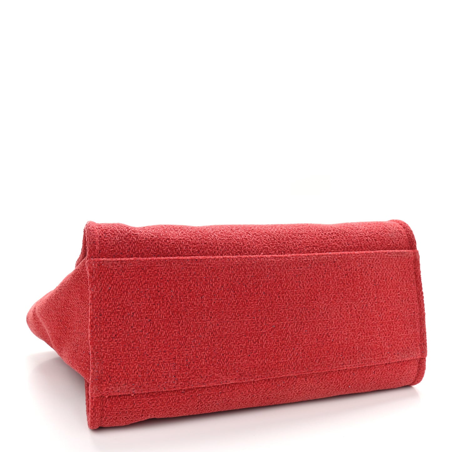 Lurex Boucle Medium Deauville Tote Red