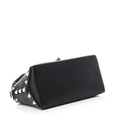 Valentino Garavani Pebbled Calfskin Mini Rockstud Crossbody Bag Black 4 of 10