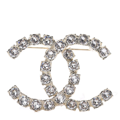 Chanel Crystal Coco's Pearls CC Brooch Light Gold 1 of 3