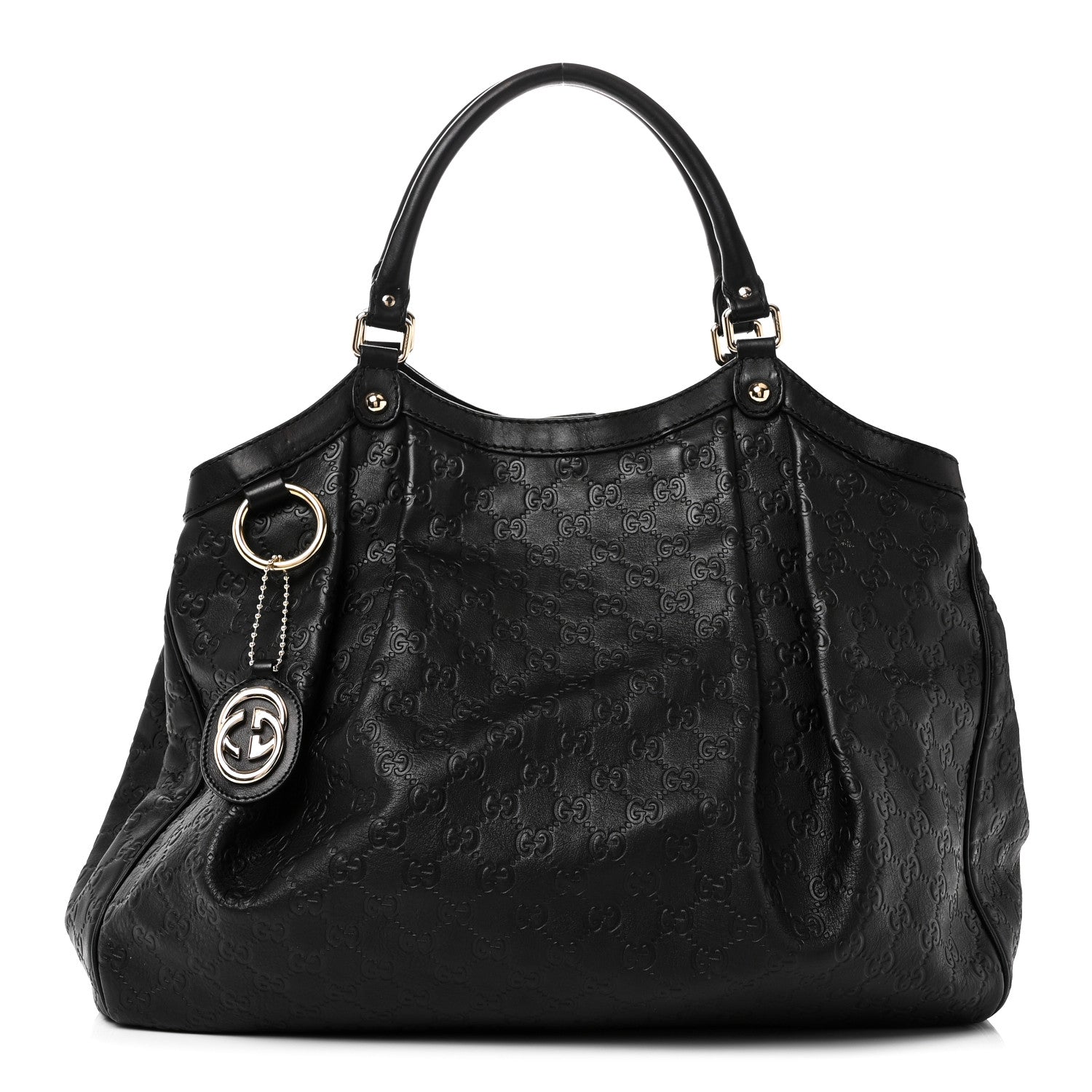 Gucci Guccissima Large Sukey Tote Black 1 of 10
