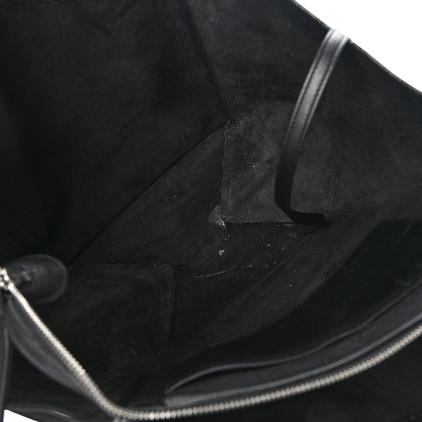 Supple Natural Calfskin Vertical Tri-Fold Bag Black