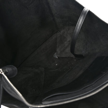 Celine Supple Natural Calfskin Vertical Tri-Fold Bag Black 5 of 10