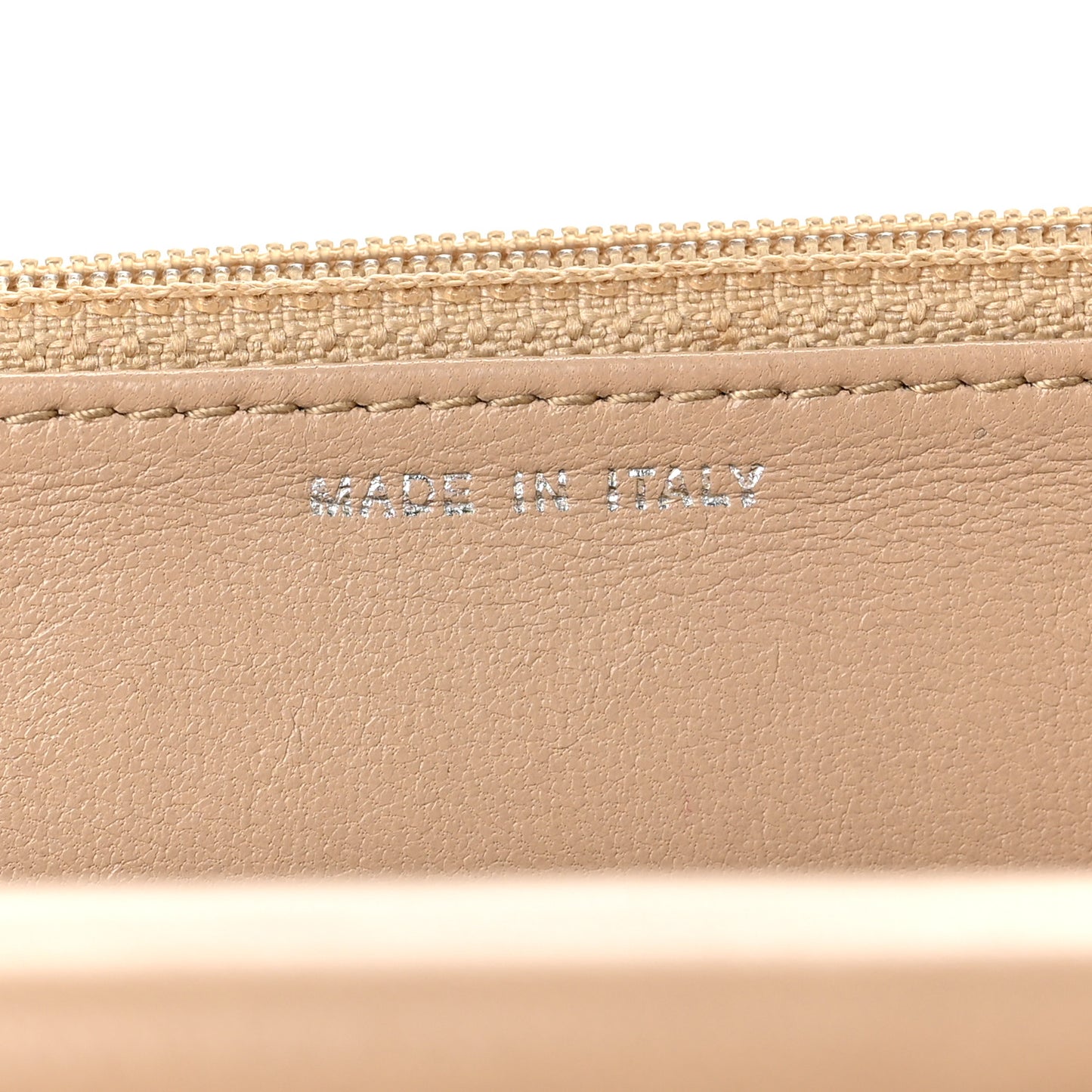 Calfskin Diamond Stitch Wallet On Chain WOC Beige