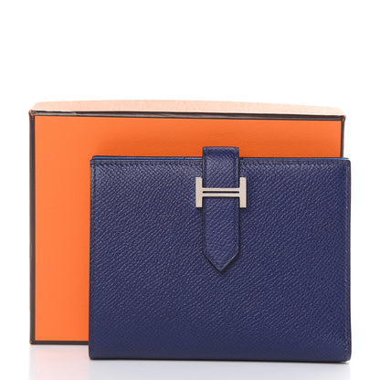 Hermes Epsom Bearn Compact Wallet Bleu Encre Zellige 8 of 8