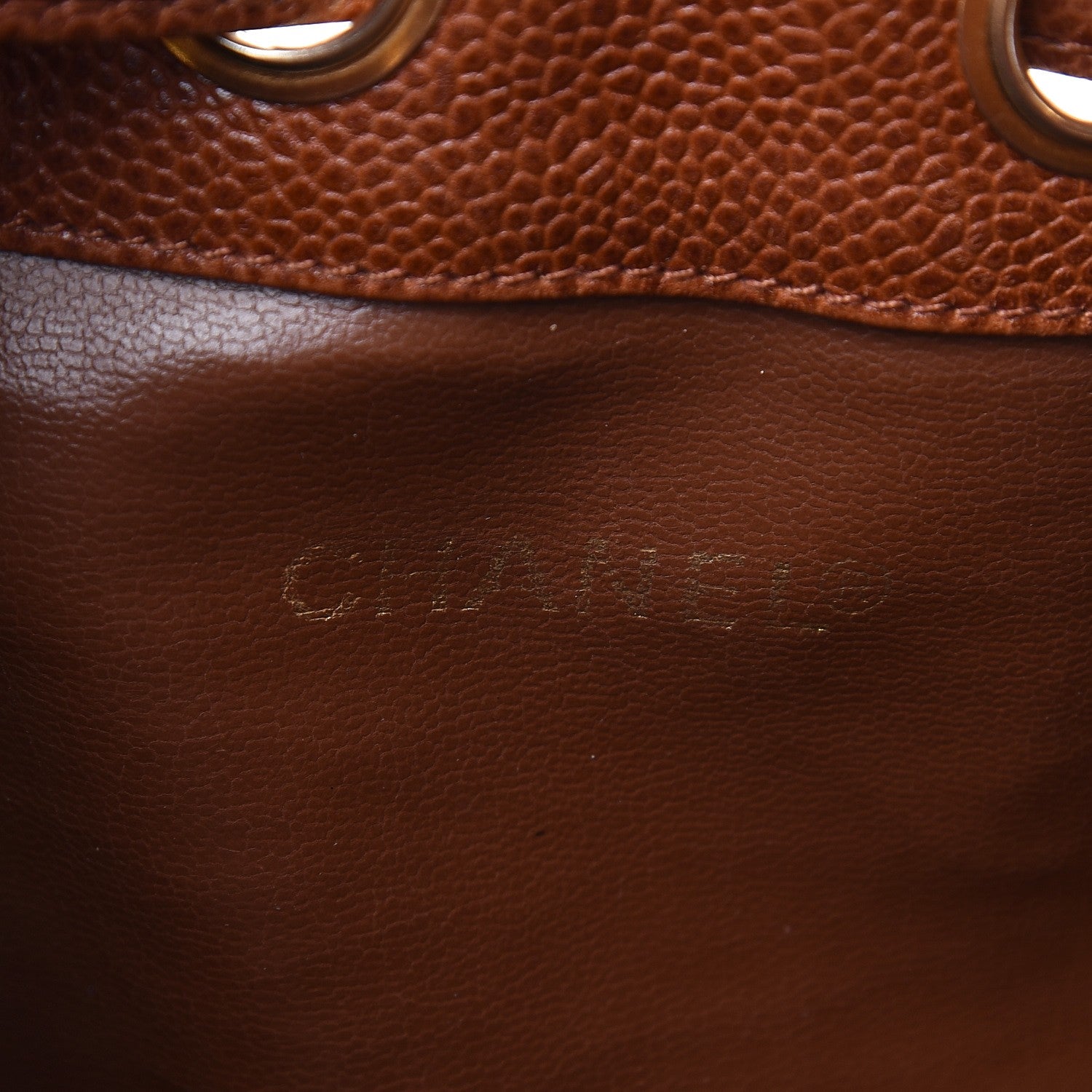 Chanel Caviar CC Drawstring Shoulder Bag Brown 6 of 7