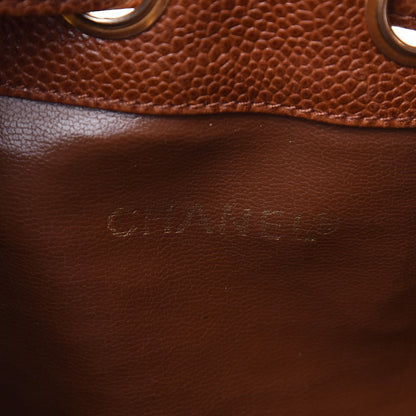 Chanel Caviar CC Drawstring Shoulder Bag Brown 6 of 7